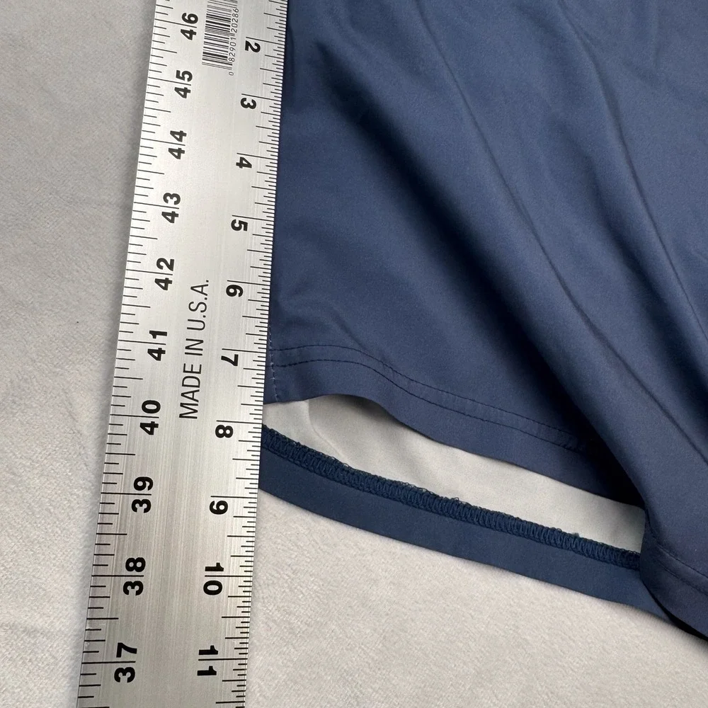 FAIR HARBOR Men's XL Blue Red Orange Striped Elastic Waist‎ Swim Trunks Shorts